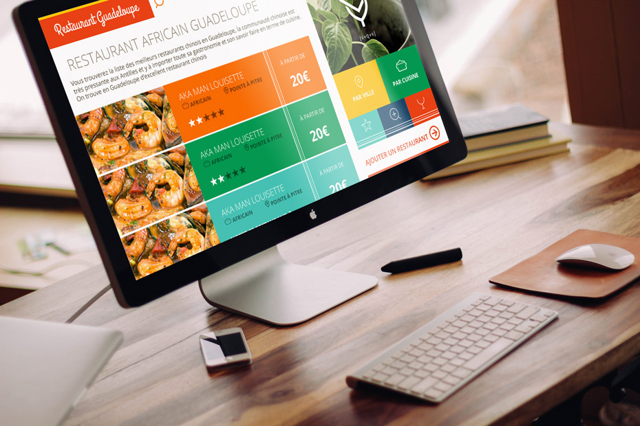 Restaurant guadeloupe, webdesign du site